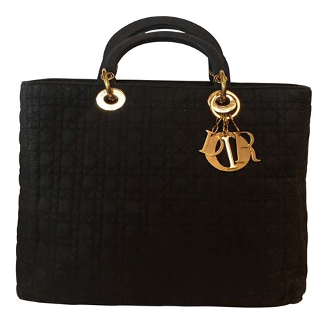 lady dior canvas black|dior leather handbags.